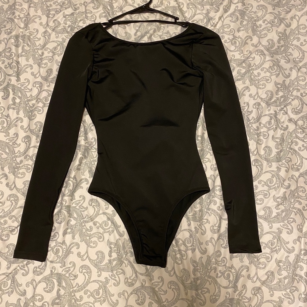 Black backless bodysuit